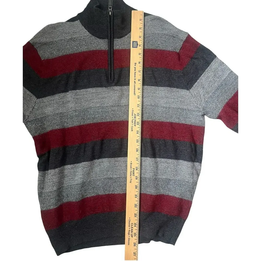 Jos A Bank Signature Collection Merino Wool Pullover 1/4 Zip Preppy Classic XL